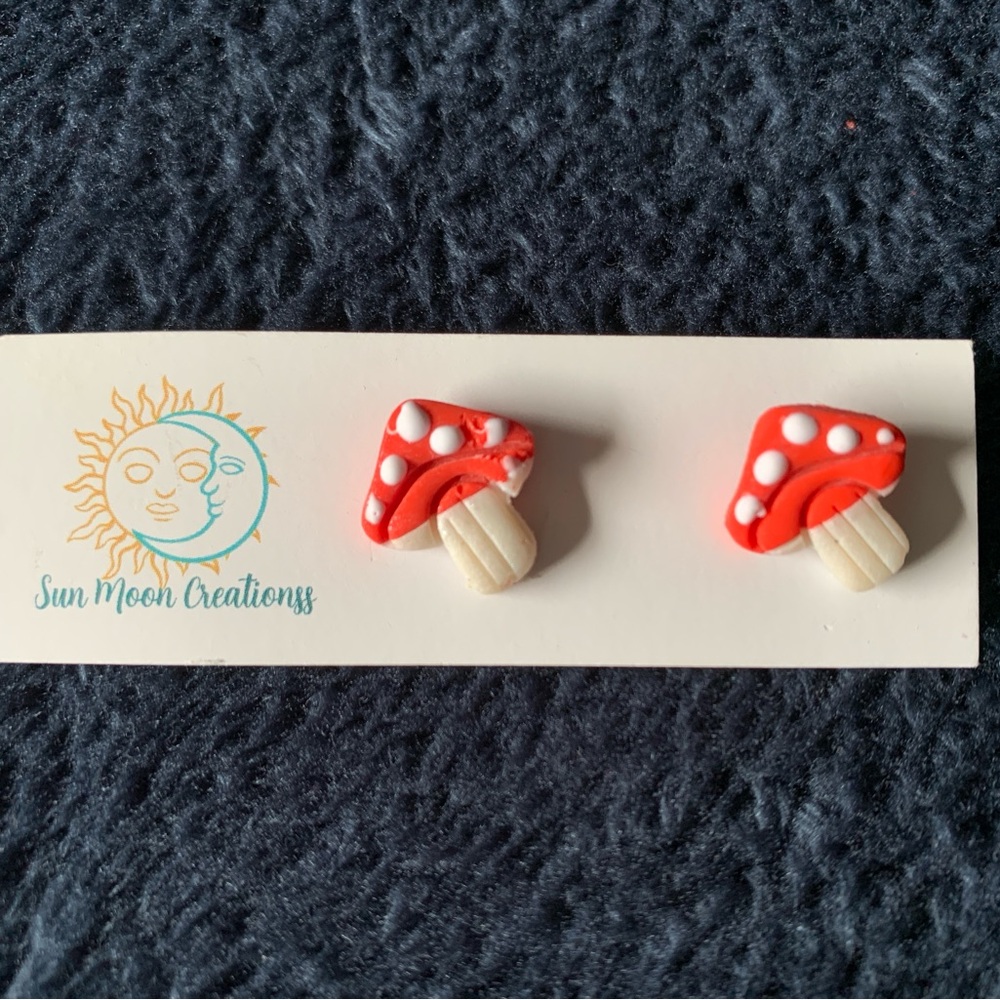 Red Mushroom Earrings